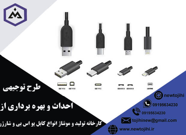 احداث و بهره برداری از کارخانه تولید و مونتاژ انواع کابل USB و شارژر