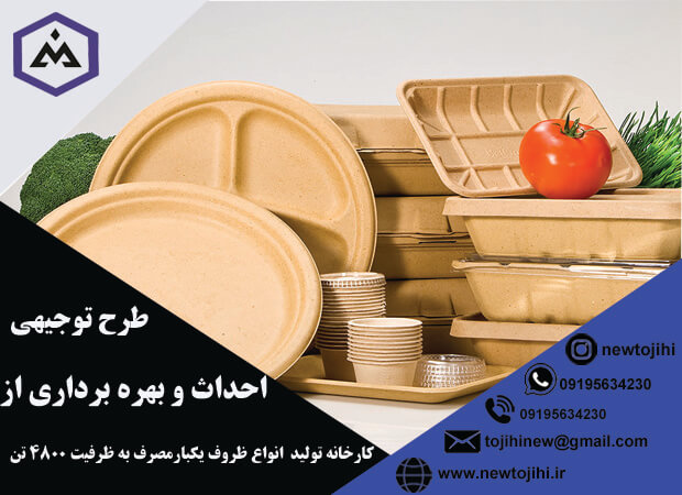 احداث و بهره برداری از کارخانه تولید انواع ظروف یکبارمصرف با ظرفیت 4800 تن در سال